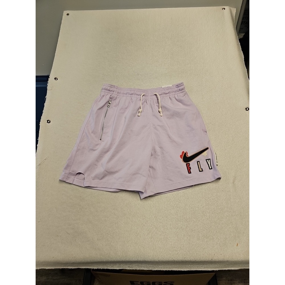 Nike Womens Loose Fit Basketball Fly Shorts Purple New Dri Fit DH7572-530 Size L